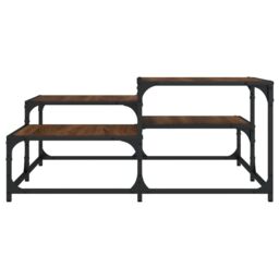 Berkfield Home Coffee Table Brown Oak 87.5x87.5x40 cm Engineered Wood - thumbnail 4