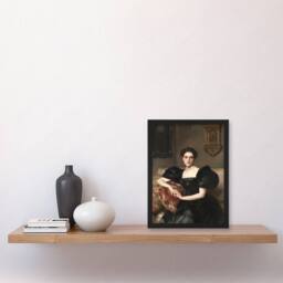 Artery8 John Singer Sargent Framed Wall Art Elizabeth Winthrop Chanler Portrait - Size: A4 - thumbnail 2
