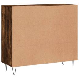 Berkfield Home Sideboard Smoked Oak 90x34x80 cm Engineered Wood in Brown - Size: 90 x 34 x 80 cm - thumbnail 8