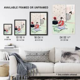 "Artery8 Wrapping A Gift Beauties & Flowers Series Wall Art Print Gekko in Green - Size: W18"" x H24""" - thumbnail 3