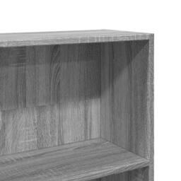 Berkfield Home Decorative Bookcase Grey Sonoma 80x24x176 cm Engineered Wood - Size: 80 x 24 x 176 cm - thumbnail 7