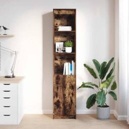 Berkfield Home Highboard Smoked Oak 37.5x35x180 cm Engineered Wood in Brown - thumbnail 3