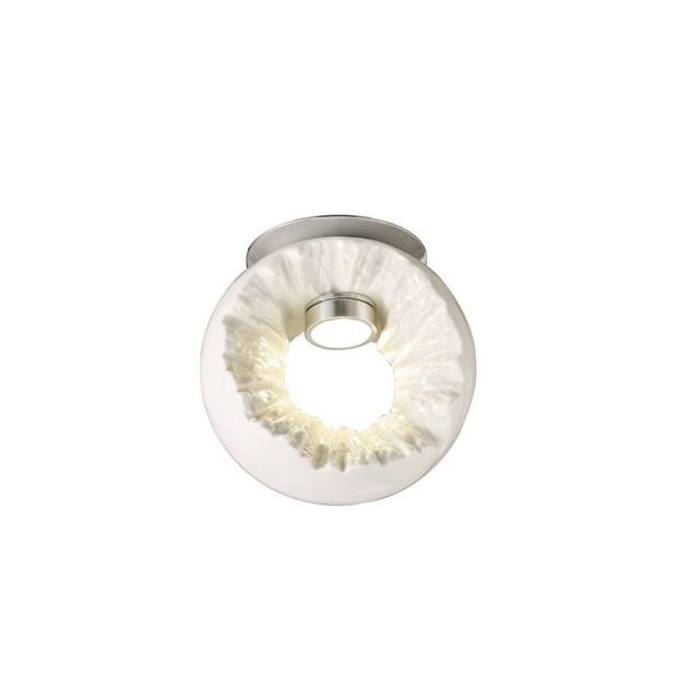 Netlighting Salvio Ceramic Ceiling Round Sculpture 1 x 3W LED Chrome White - image 1