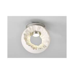 Netlighting Salvio Ceramic Ceiling Round Sculpture 1 x 3W LED Chrome White - thumbnail 2