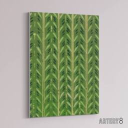 "Artery8 Vintage Japanese Botanical Pattern Canvas Wall Art Print Korin in Green - Size: W18"" x H24""" - thumbnail 2