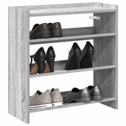 Berkfield Home Shoe Rack Grey Sonoma 60x25x62 cm Engineered Wood - Size: 60 x 25 x 62 cm