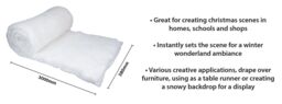 Xmas Haus Christmas Snow Blanket 38x305cm in White - Size: 38x305 cm - thumbnail 2