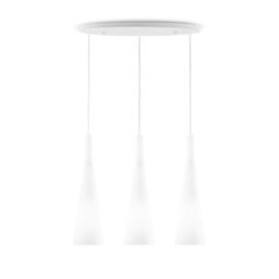 Netlighting Milk 3 Light Hanging Ceiling Pendant Light White E27 - thumbnail 1
