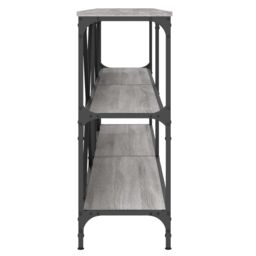 Berkfield Home Console Table Grey Sonoma 200x30x75 cm Engineered Wood & Iron - Size: 200 x 30 x 75 cm - thumbnail 5