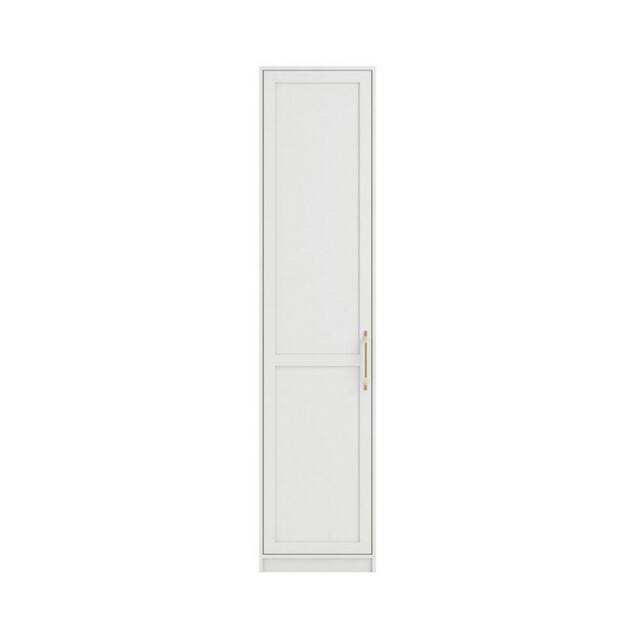 Lemon Pavilion Furniture Austen 1 Door Wardrobe - L58 x W50 x H220 cm - White/Gold in White - Size: 1 Pack - image 1