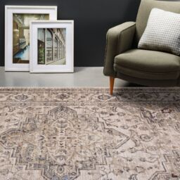 The Rug Shop UK Beige Border Traditional Polyester Luxurious Easy To Clean Rug - Size: 240 cm x 330 cm - thumbnail 2