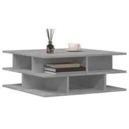 Berkfield Home Coffee Table Concrete Grey 70x70x29 cm Engineered Wood - Size: 70 x 70 x 29 cm - thumbnail 4