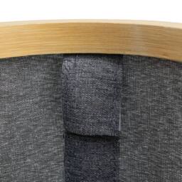 EONLION Foldable Bamboo Storage Basket in Grey - Size: 500mm - thumbnail 5