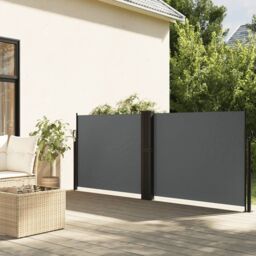 Berkfield Home Retractable Side Awning Anthracite 120x1200 cm - thumbnail 1