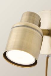 ValueLights Benton Single Adjustable Plug In Spotlight Wall Light in Gold - thumbnail 5