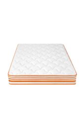 Living and Home Warm Orange Mattress for a Cozy Sleep Experience in White - Size: Single - thumbnail 8