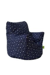 Bean Lazy Cotton Navy Stars Bean Bag Arm Chair Toddler Size in Dark Blue - Size: Small - thumbnail 2