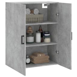 Berkfield Home Wall Mounted Cabinet Concrete Grey 69.5x34x90 cm - thumbnail 5