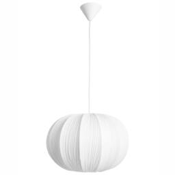 Wyld and Coco Pendant Lamp White Pleated Cotton Shade - thumbnail 4