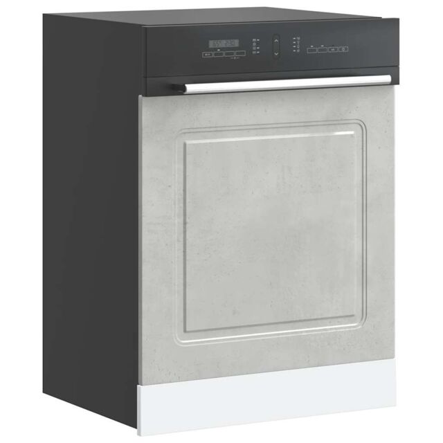 Berkfield Home Dishwasher Panel¬†Kalmar¬†Concrete Grey¬†60x1.5x67 cm Engineered Wood in Grey - Size: 60x1.5x67 cm - image 1