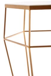 Orsina Hexagonal Marble Top Side Table, Geometric Gold Iron Frame With Natural Marble, Table for Living Room - thumbnail 5