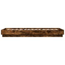 Berkfield Home Bed Frame without Mattress Smoked Oak 100x200 cm Engineered Wood in Brown - thumbnail 5