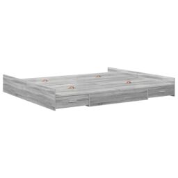 Berkfield Home Storage Bed Frame with Drawer with Headboard with Storage Grey sonoma 180 x 200 cm - thumbnail 7