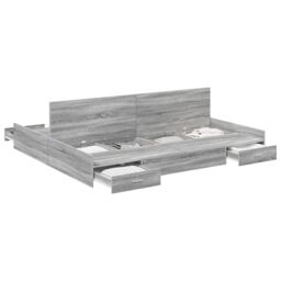 Berkfield Home Storage Bed Frame with Drawer with Headboard with Storage Grey sonoma 180 x 200 cm - thumbnail 3