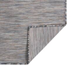 Berkfield Home Outdoor Flatweave Rug 120x170 cm Brown & Blue - Size: 100 cm diameter - thumbnail 3