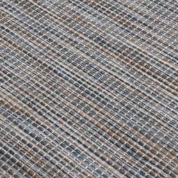 Berkfield Home Outdoor Flatweave Rug 120x170 cm Brown & Blue - Size: 100 cm diameter - thumbnail 5