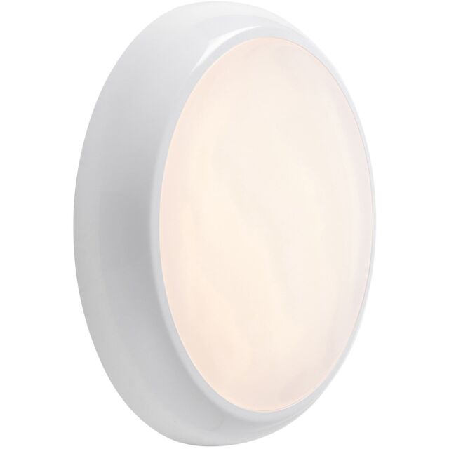 Loops Gloss White Commercial IP65 Bulkhead Light 18W CCT LED Module - Microwave Sensor - image 1