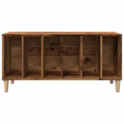Berkfield Home Record Cabinet Old Wood 100x38x48 cm Engineered Wood in Brown - Size: 100 x 38 x 48 cm - thumbnail 4