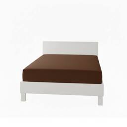 Snug City Polycotton Fitted Sheet Extra Deep 40cm Skirt Easy Care in Brown - Size: King - thumbnail 2