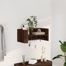 Berkfield Home Wall Shelf Brown Oak 70.5x35x30.5 cm Engineered Wood - thumbnail 1
