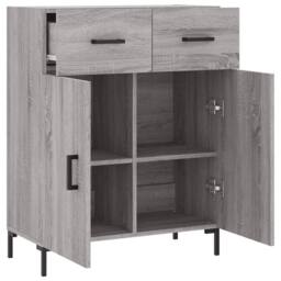 Berkfield Home Sideboard Grey Sonoma 69.5x34x90 cm Engineered Wood - thumbnail 5