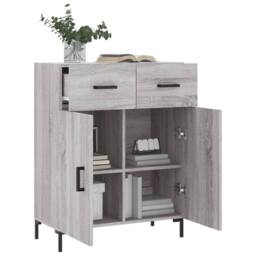 Berkfield Home Sideboard Grey Sonoma 69.5x34x90 cm Engineered Wood - thumbnail 4