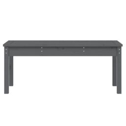 Berkfield Home Garden Bench Grey 109x44x45 cm Solid Wood Pine - Size: 109 x 44 x 45 cm - thumbnail 4