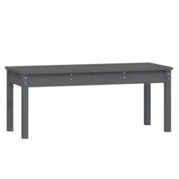 Berkfield Home Garden Bench Grey 109x44x45 cm Solid Wood Pine - Size: 109 x 44 x 45 cm - thumbnail 2