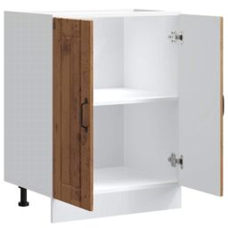 Berkfield Home Sink Base Cabinet Lucca Old Wood Engineered Wood in Brown - thumbnail 6