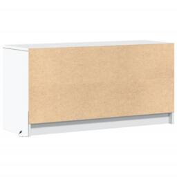 Berkfield Home TV Cabinet with LED White 100x34x50 cm Engineered Wood - Size: 100 x 34 x 50 cm - thumbnail 8