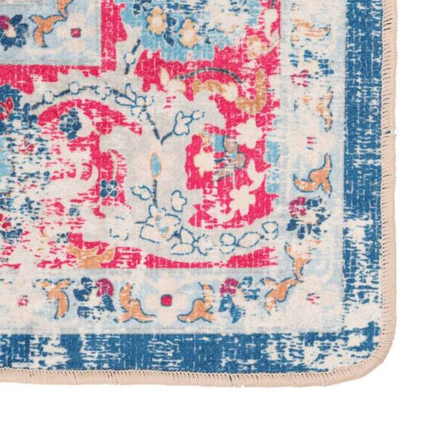Berkfield Home Rug Washable Multicolour 80x150 cm Anti Slip - Size: 100 cm diameter - image 1