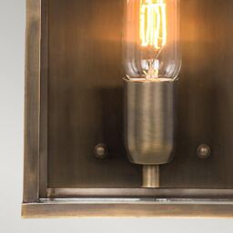 Netlighting Old Bailey 1 Light Outdoor Wall Lantern Light Brass IP44 E27 in Yellow - thumbnail 3