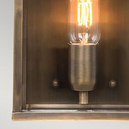 Netlighting Old Bailey 1 Light Outdoor Wall Lantern Light Brass IP44 E27 in Yellow - thumbnail 4