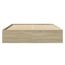 Berkfield Home Bed Frame without Mattress Sonoma Oak 150x200 cm King Size Engineered Wood in Brown - thumbnail 5