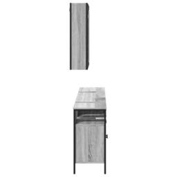 Berkfield Home 3 Piece Bathroom Cabinet Set Grey Sonoma Engineered Wood - thumbnail 7