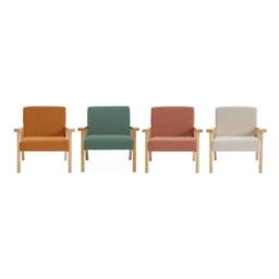 sweeek Children's scandi-style armchair, corduroy & rubberwood in Mustard - thumbnail 8