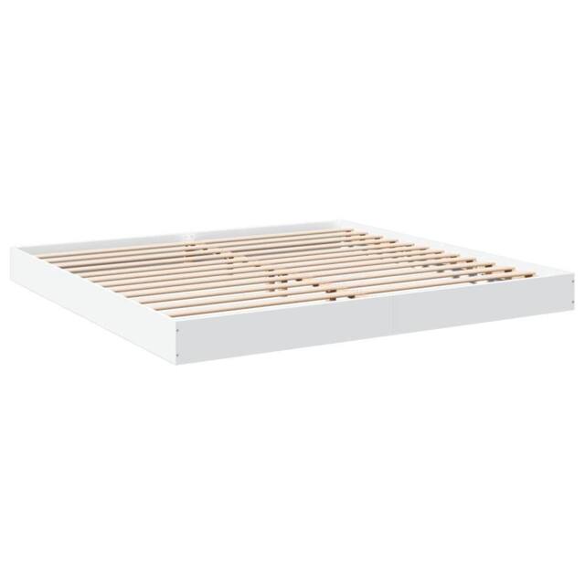 Berkfield Home Modern Bed Frame without Mattress White 180x200 cm Super King Eng - image 1