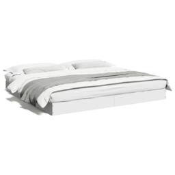 Berkfield Home Modern Bed Frame without Mattress White 180x200 cm Super King Eng - thumbnail 3