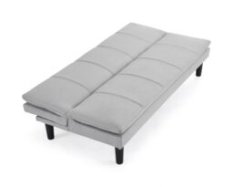 Home Detail Pearse Fabric Sofa Bed With Ribbed Fabric Detail & Black Legs in Light Grey - thumbnail 5