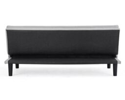 Home Detail Pearse Fabric Sofa Bed With Ribbed Fabric Detail & Black Legs in Light Grey - thumbnail 3